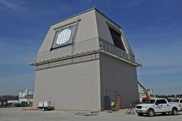 At Lockheed Martin in Moorestown, NJ, the Aegis Ashore deckhouse on April 4, 2013. ( APRIL SAUL / Staff )
