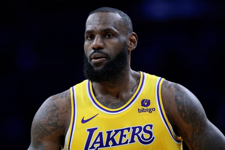 LeBron James is ditching his Lakers jersey for a Sixers one.