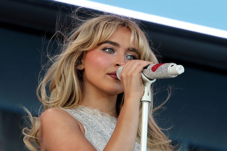 Sabrina Carpenter performs during the Coachella Music and Arts Festival in Indio, Calif., in 2024. The Quakertown native is nominated for six Grammy awards for her album 'Man's Best Friend" and song "Man Child."