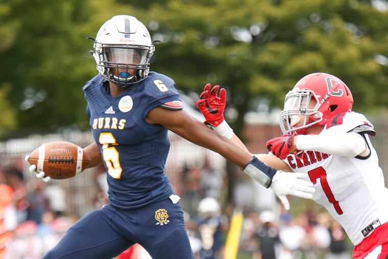 West Catholic's Seth Degree (6) makes a 44-yard touchdown catch vs. Archbishop Carroll.