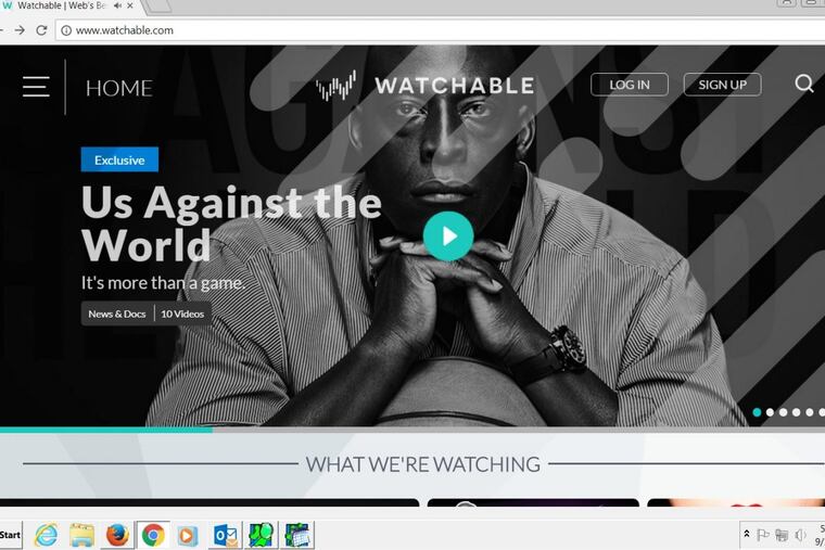 A screen grab from the Watchable website