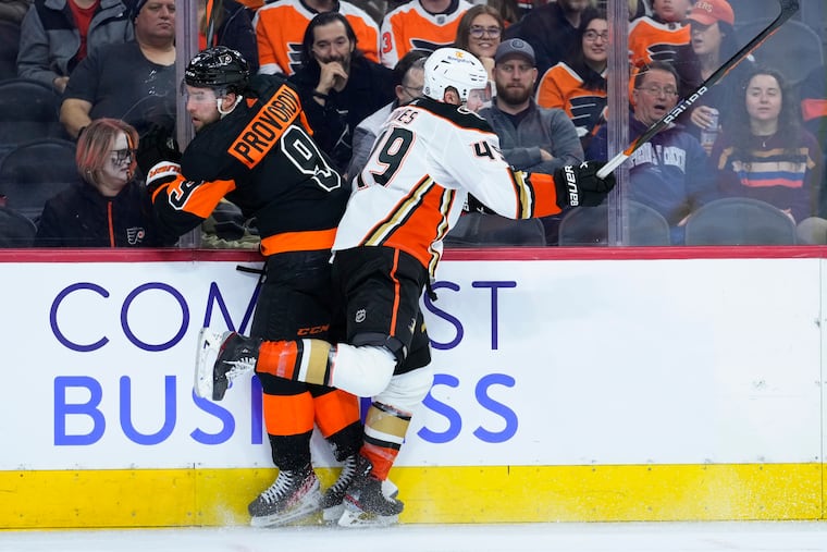 Ivan Provorov, who boycotted warmups citing his "religious beliefs," played 22:45 of ice time during the Flyers' 5-2 win over the Anaheim Ducks.