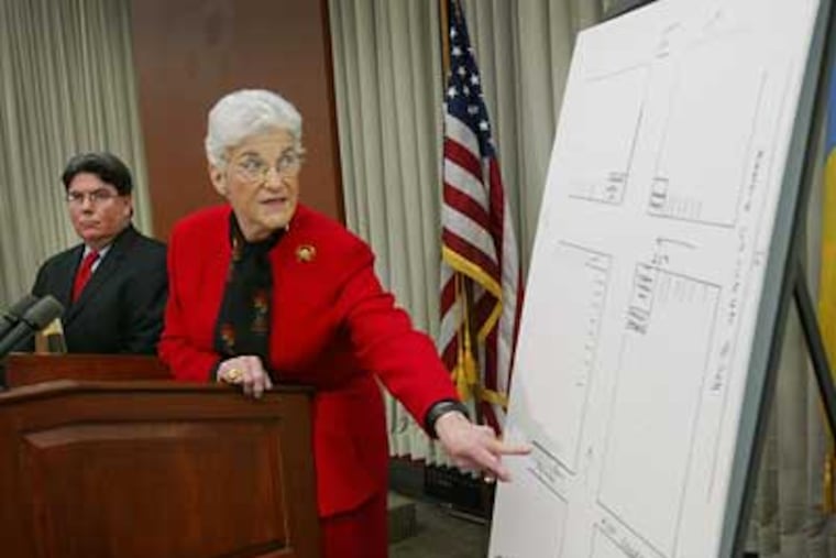 District Attorney Lynne Abraham provides details of the shooting involving a gun owned by NFL star Marvin Harrison during press conference on Tuesday. (Alejandro A. Alvarez / Staff Photographer)