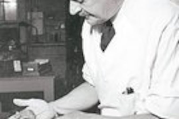 In an archival photo , above, Jackson Laboratory founder Clarence Cook Little holds a mouse bred for cancer study. Top, some of the strains of mice the lab creates today. It sells about 3,000 strains, many with traits that mimic human ailments such as diabetes and Alzheimer's disease. Others have the tendency to develop problems such as obesity or cancer under the "right" environmental conditions.