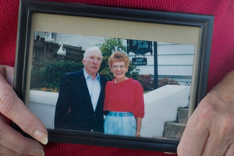 A photo of John Updike and Norita King taken in 1989. That year he returned to Shillington to arrange his mother's funeral.