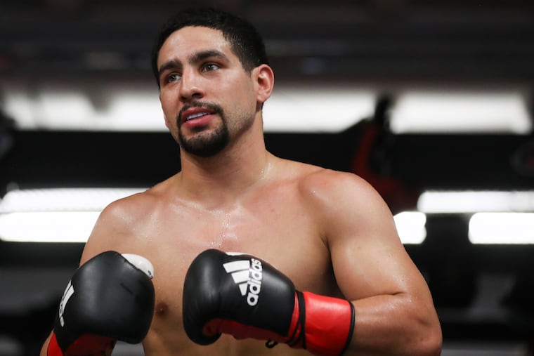 Danny Garcia, shown training in 2022, will likely have his last boxing fight in October at the Barclays Center in Brooklyn.