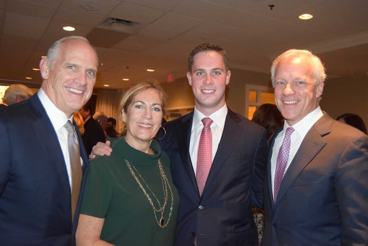 Dan and Joan Hilferty, John Hilferty, and Pat Brier at the Drexel Neumann Academy dinner.