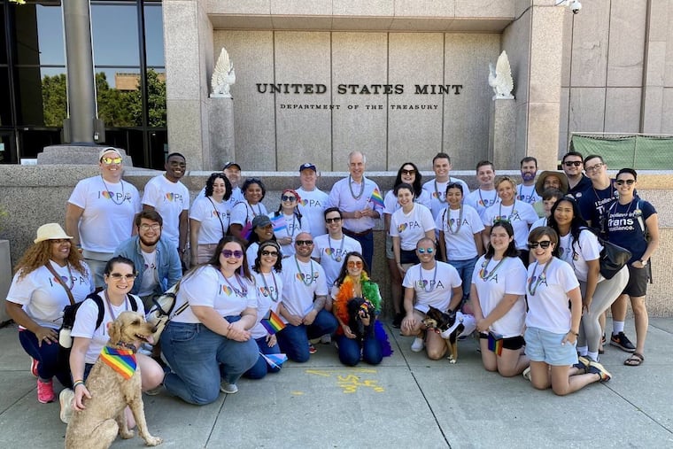 Sen. Bob Casey and members of his staff at the Philly Pride Parade last year.