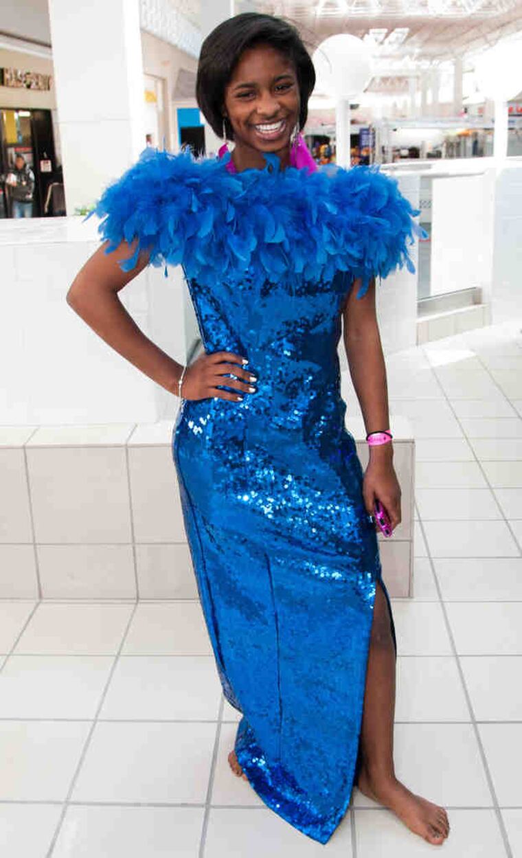 sachin and babi light blue dress Annual Free Prom Dress Event - Let us be your fairy godmother main image 1
