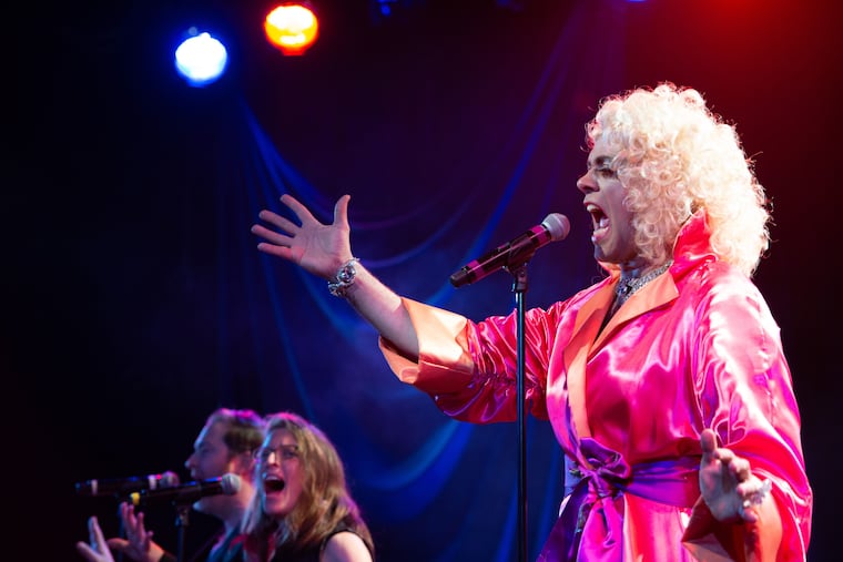 Dito van Reigersberg performs as his drag persona Martha Graham Cracker, singing live with his band during monthly cabaret performances at the now-shuttered L'Etage.