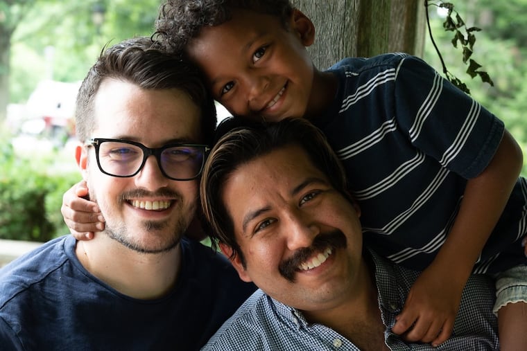 Keighan (left) and Michael with son Jordan