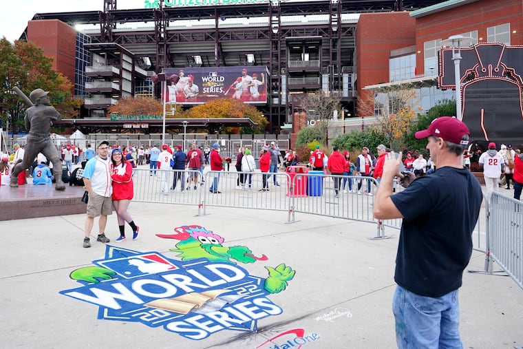 Check out the bars and restaurants screening the Phillies World Series outdoors. (AP Photo/Matt Rourke