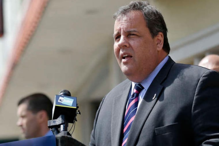 New Jersey Gov. Chris Christie answers a question during a campaign event in Manville, N.J., Monday, May 13, 2013. The Republican governor will most likely face Democratic gubernatorial candidate and State Senator Barbara Buono in the November election. (AP Photo/Mel Evans)