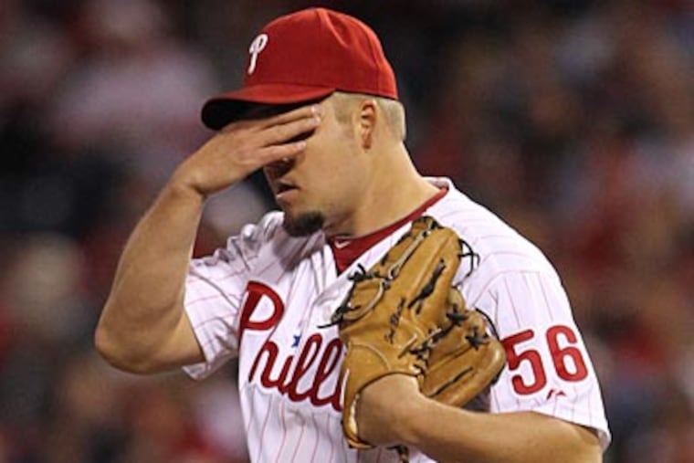 Joe Blanton has not pitched since May 14th against the Braves. (Michael Bryant/Staff Photographer)