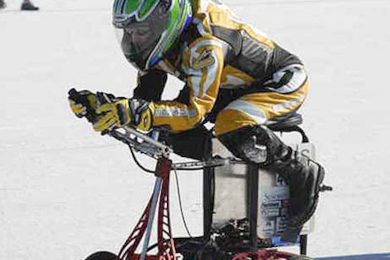 Karen Mohr set the world record for barstool speed last year: 53.557mph.