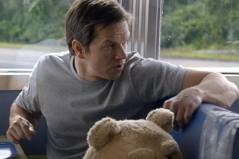 Mark Wahlberg as John, Seth MacFarlane as Ted in "Ted 2."