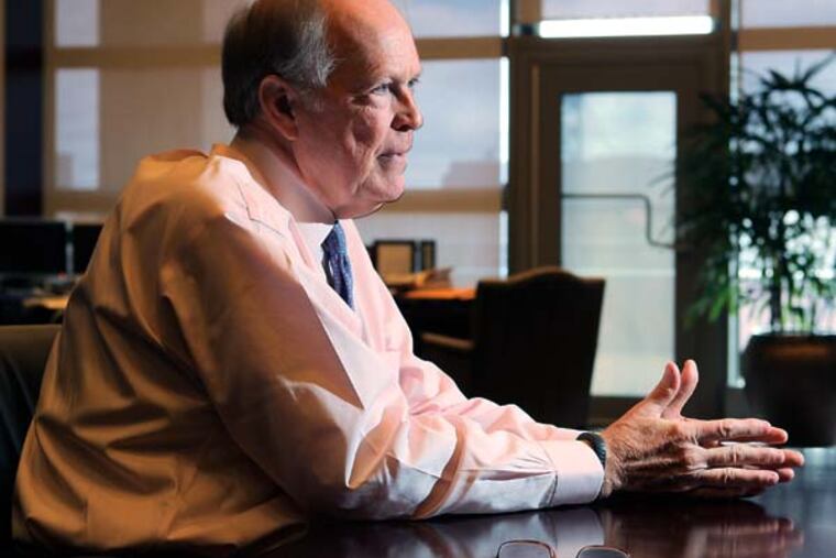Charles Plosser, head of the Philadelphia branch of the Federal Reserve Bank, talks about The Federal Reserve Bank's His words move markets. As head of the Philadelphia branch of the federal reserve bank, he helps set the nation's monetary policy. We interview and profile. 03/31/2014 ( MICHAEL BRYANT / Staff Photographer )