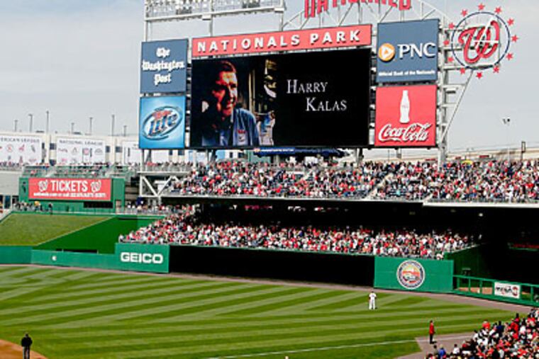 Harry Kalas passed away on Opening Day of the 2009 season in Washington. (Evan Vucci/AP file photo)