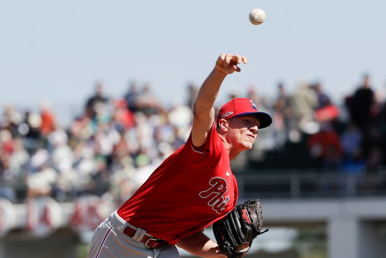 Phillies pitcher Nick Pivetta throws a third-inning pitch against the Boston Red Sox on Thursday.