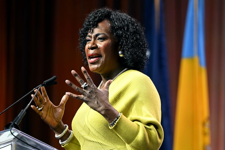 Mayor Cherelle L. Parker delivers her keynote address at the Chamber of Commerce for Greater Philadelphia’s Annual Mayoral Luncheon Wednesday, Feb. 11, 2026.