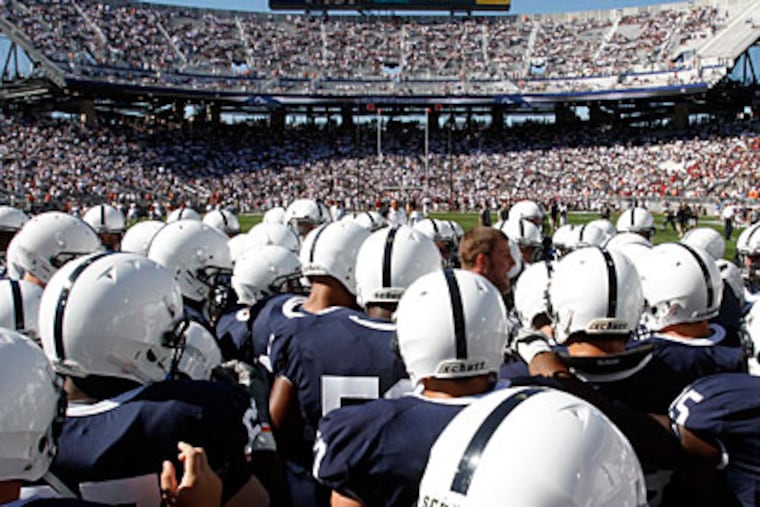 Penn State will submit to five years of athletic and academic monitoring from the NCAA and the Big 10 conference. (Gene J. Puskar/AP)