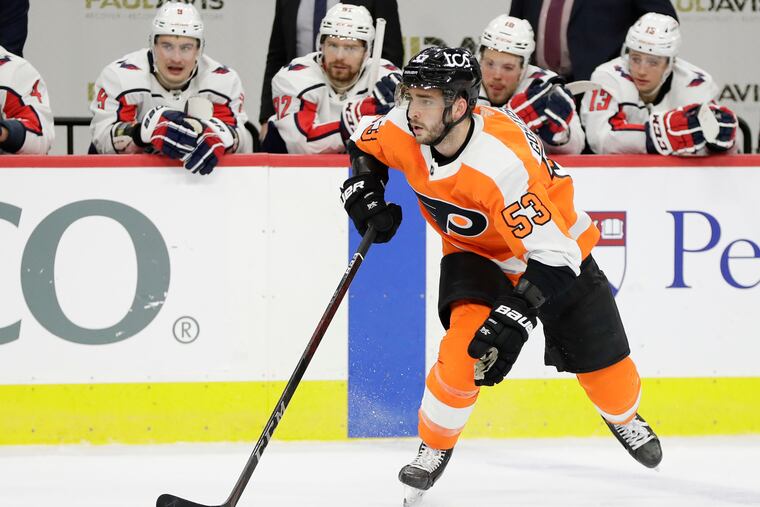 Flyers defenseman Shayne Gostisbehere has been a healthy scratch the last three games.
