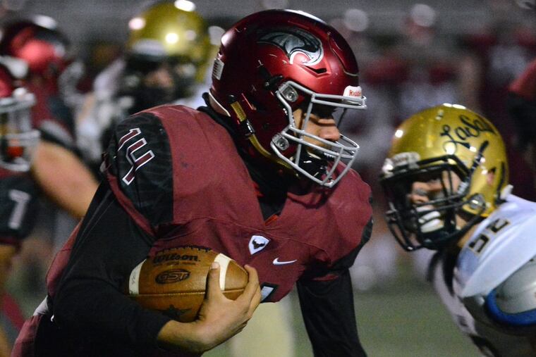 Quarterback Marquez McCray (14) and No. 1-ranked St. Joseph’s Prep host No. 2 La Salle on Friday night.