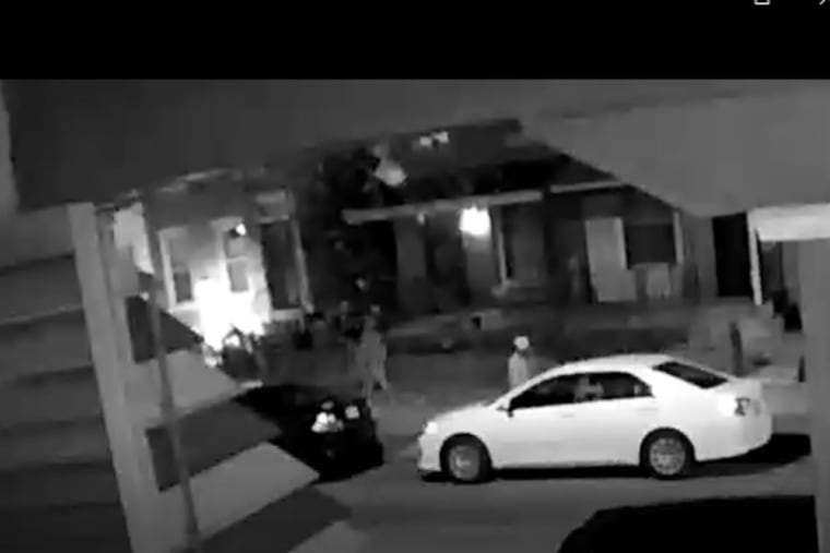 Screen grab from video released by police investigating tire slashings in West Philadelphia.