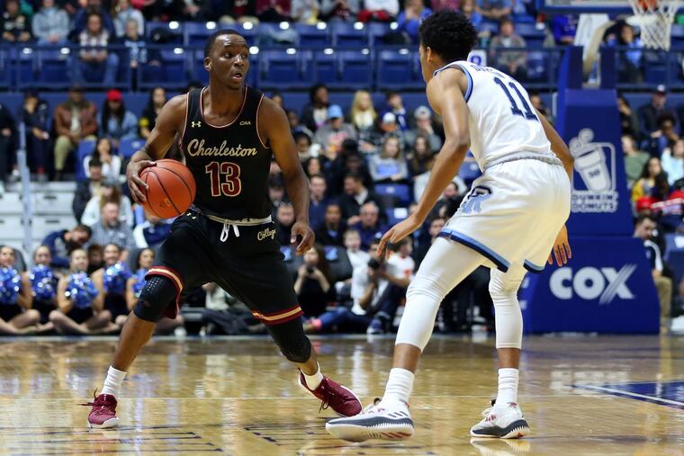 Guard Joe Chealey (left) leads Charleston in scoring.