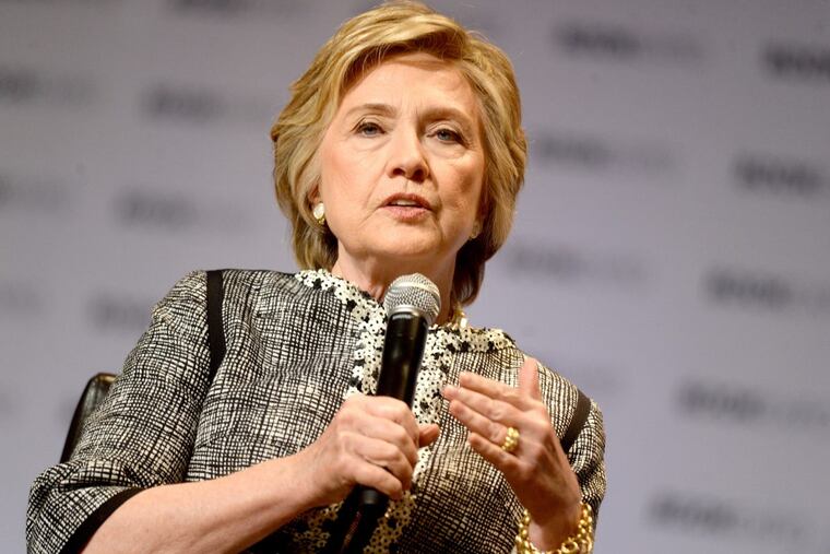 Hillary Clinton at a BookExpo in June in Manhattan. She’s set to visit Philly in November for a talk on her new memoir, “What Happened.”