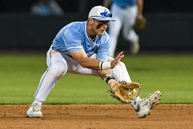 Delran native Alex Madera is two games away from making it into the College World Series with North Carolina. His has a remarkable path to Chapel Hill by way of Glenside as a star at Arcadia University.