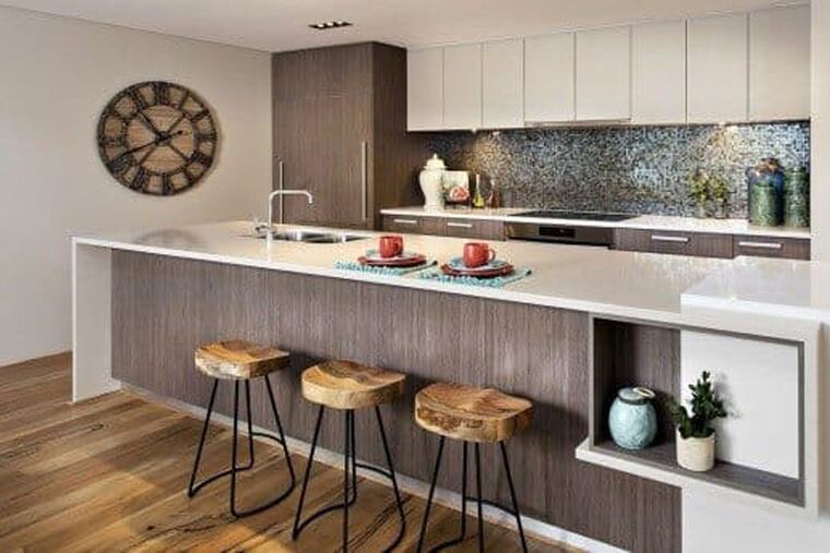 Large vintage clocks are good anywhere for visual impact.