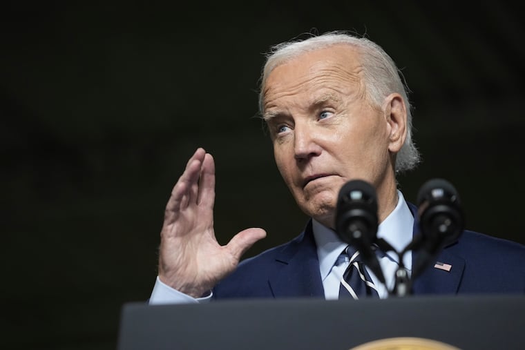 President Joe Biden speaks at an event at the Milwaukee Department of Public Works on Tuesday, Oct. 8, 2024, to discuss his administration's progress in replacing lead pipes in Wisconsin and across the country.