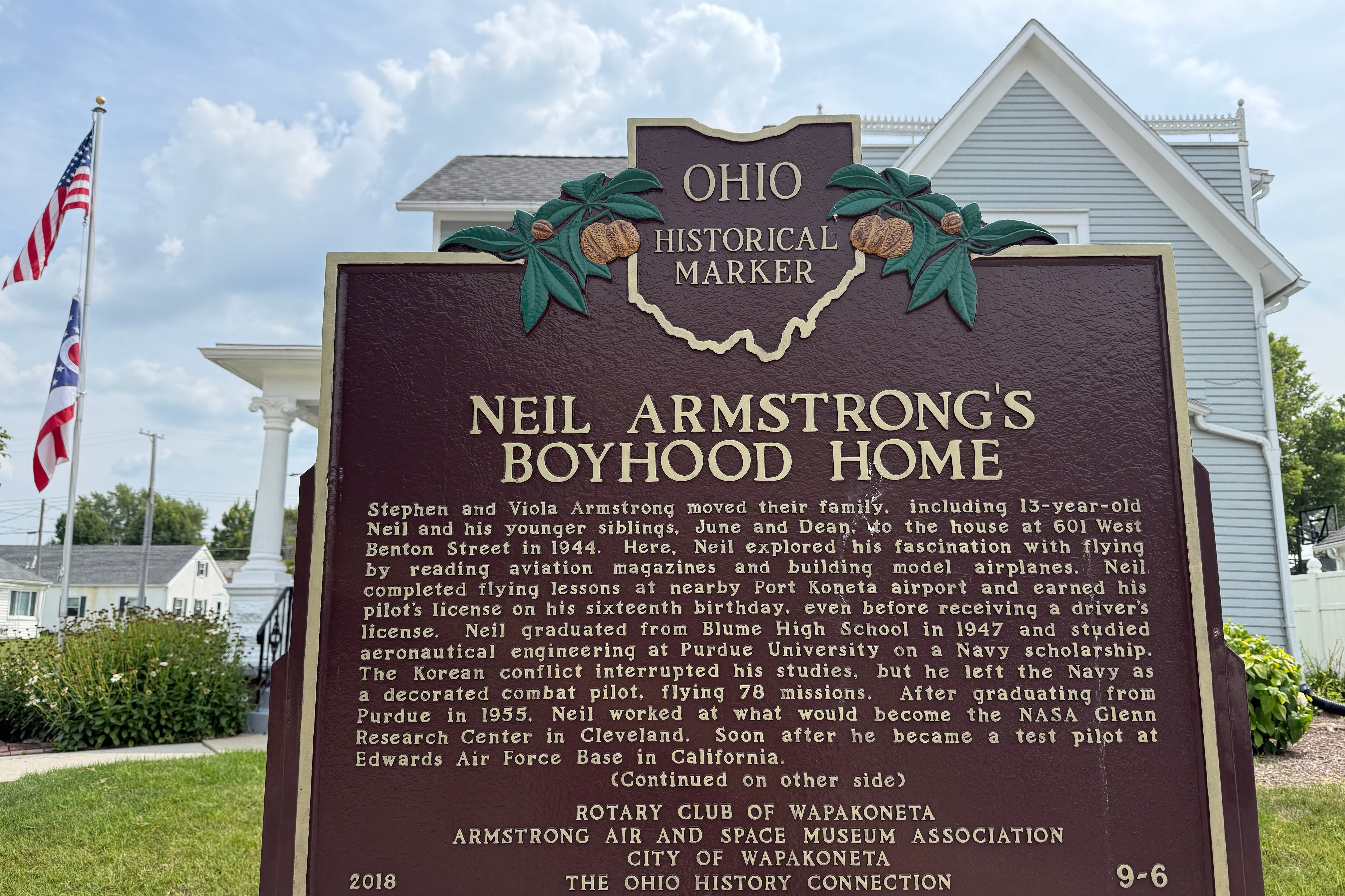 An historical society with pilot's help bought Neil Armstrong's boyhood home and will offer tours
