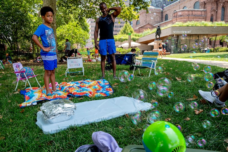 Kid make the best of a July heat wave during summer 2024. The last two days have felt very much like July, but things are about to change.