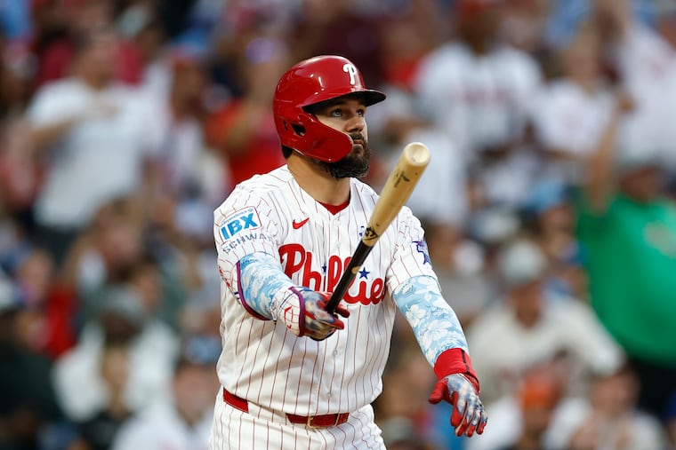 Phillies designated hitter Kyle Schwarber leads baseball with 32 home runs.