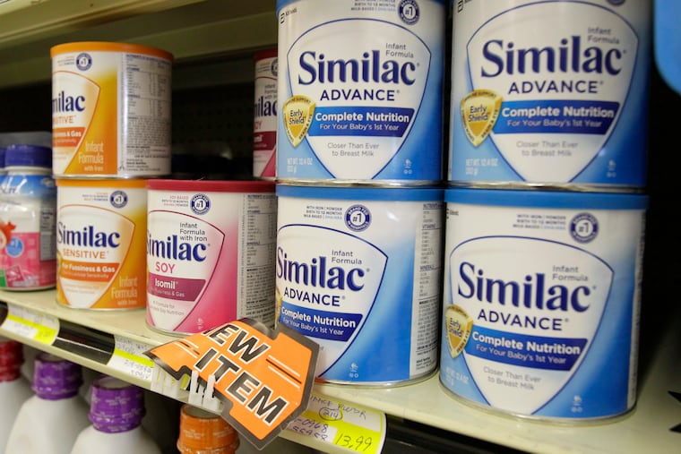Certain lots of Similac powdered infant formula have been recalled because of a suspected connection to infections in four babies. (AP Photo/Mark Duncan, File)