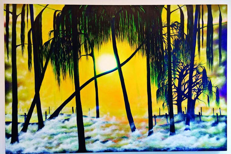 "Deep South" was the show stealer at Colin O'Con's Philadelphia debut exhibition at Automat, 319 N. 11th St. The show was cut short by a building fire.