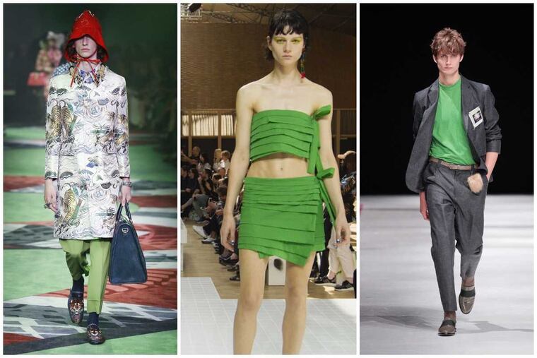From left to right: from the runways of Gucci, Kenzo, and Robert Geller.