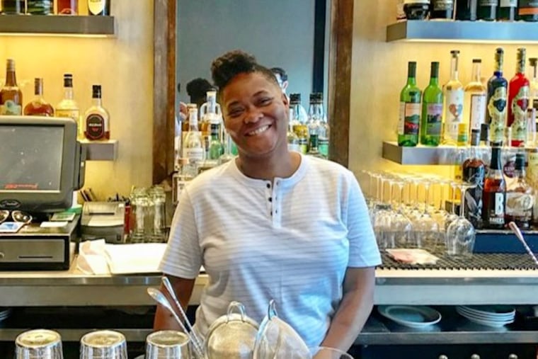 Lateefah Curtis behind the bar at Vernick Food & Drink, 2031 Walnut St.