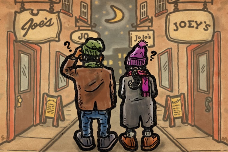 We're in a world of confusion about restaurant names.