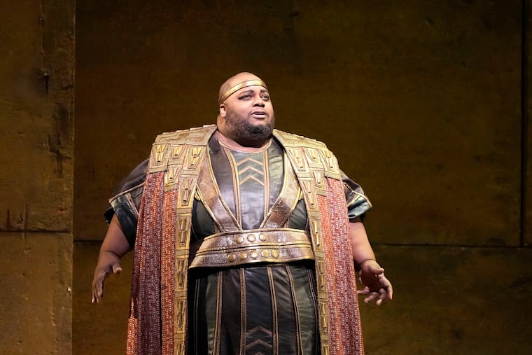 Limmie Pulliam performs as Radames in Verdi’s “Aida” at the Metropolitan Opera in New York.