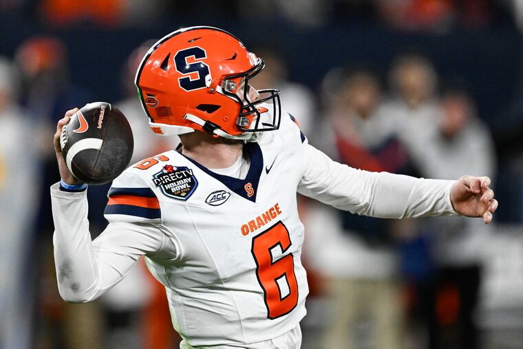 Syracuse quarterback Kyle McCord threw for 453 yards in Friday's Holiday Bowl.