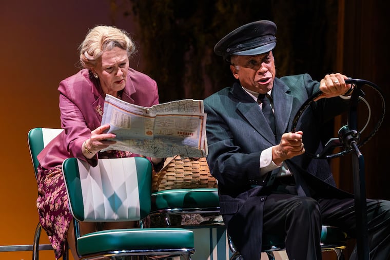 Wendy Scharfman as Daisy Werthan and Johnnie Hobbs Jr. as Hoke Colebum in Walnut Street Theatre's "Driving Miss Daisy."