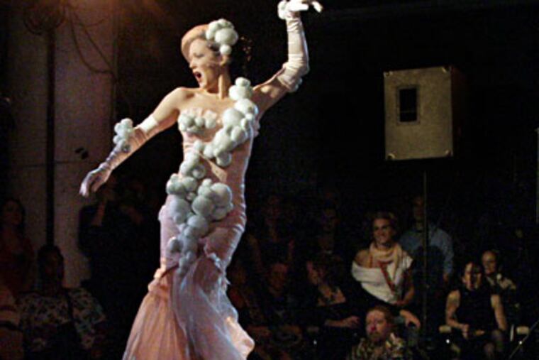 Lulu Lollipop is chorus girl, director, booking agent and more for Peek-A-Boo Revue. (Elizabeth Robertson / Staff Photographer)