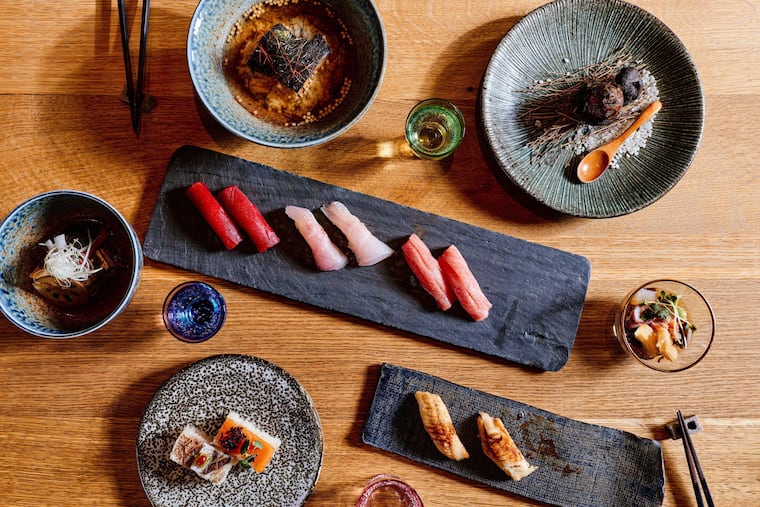 Dishes from the 21-course omakase at Hiroki in Fishtown.