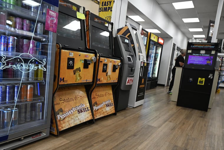 Unregulated gaming devices known as “skill games” in a gas station convenience store in Philadelphia in August.