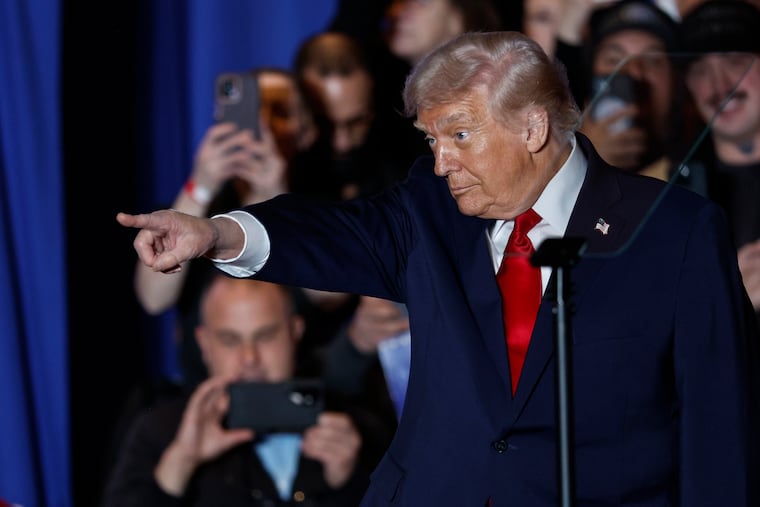 President Donald Trump makes his first stop on an "economic tour," in Mt. Pocono Pa., Tuesday, December 9, 2025 .