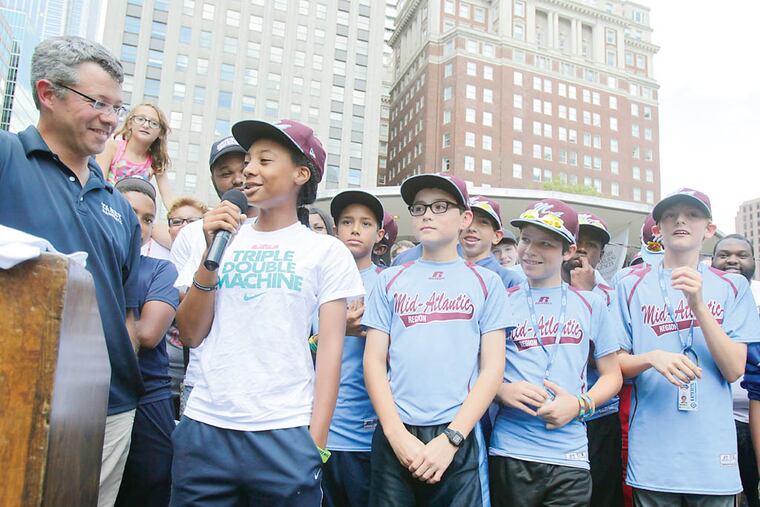 Mayor Nutter and city leaders scheduled to welcome Taney Little League team at noon Sunday at LOVE Park.
