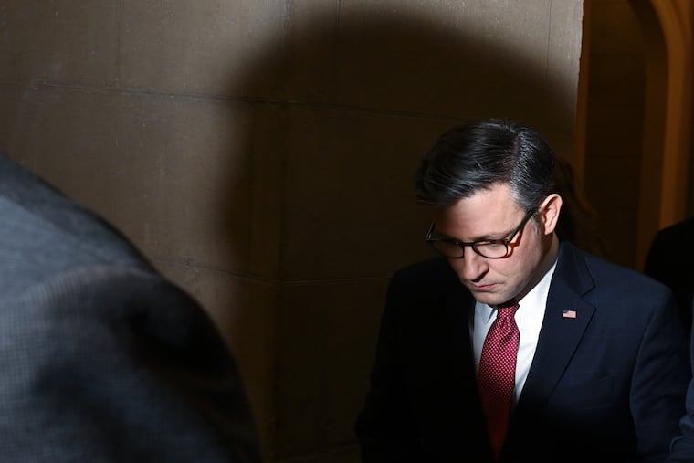 House Speaker Mike Johnson (R-La.) is managing an increasingly demoralized GOP conference as 21 of his members head for the exits.